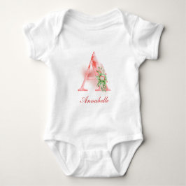 Monogramm des Personalisierten Individuellen Namen Baby Strampler