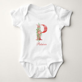 Monogramm des personalisierten Individuellen Namen Baby Strampler