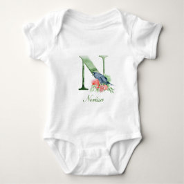 Monogramm des personalisierten Individuellen Namen Baby Strampler