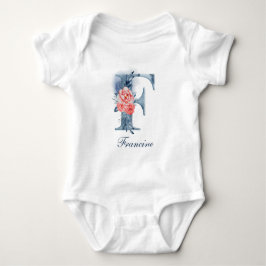 Monogramm des personalisierten Individuellen Namen Baby Strampler