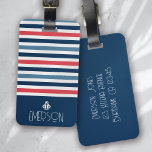 Monogramm des personalisierten Strickes Gepäckanhänger<br><div class="desc">Sie suchen ein einzigartiges und personalisiertes Geschenk für einen besonderen? Karo aus unserem speziell gestreiften Monogramm-Design! Ideal für Weihnachten,  kann dieses Gepäckanhänger mit einem Monogramm-Namen Ihrer Wahl personalisiert werden. Bestelle noch heute!</div>