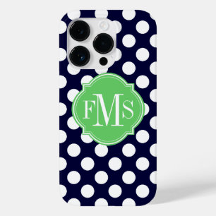 Monogramm des Punktmusters für Navy Blue und White title_seo2