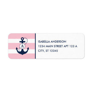 Monogramm des rosa Nautic Anchor