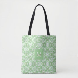 Monogramm des roten, modernen geometrischen Batik- Tasche