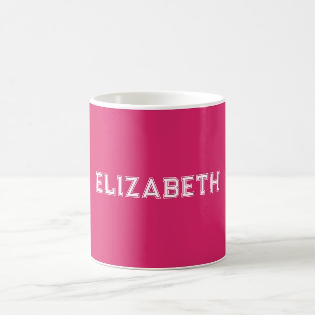 Monogramm des Schriftartes der Hot Pink University Kaffeetasse (Mittel)
