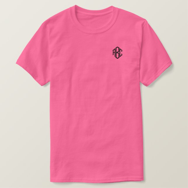 Monogramm des Shirts Wow Pink Mens (Design vorne)