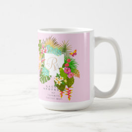Monogramm des tropischen Gartens Kaffeetasse