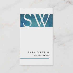Monogramm des Videographen Visuell Arts Visitenkarte