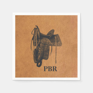 Monogramm des Vintagen Westerns Serviette