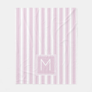 Monogramm des weißen, rosa und weißen, klebenden S Fleecedecke