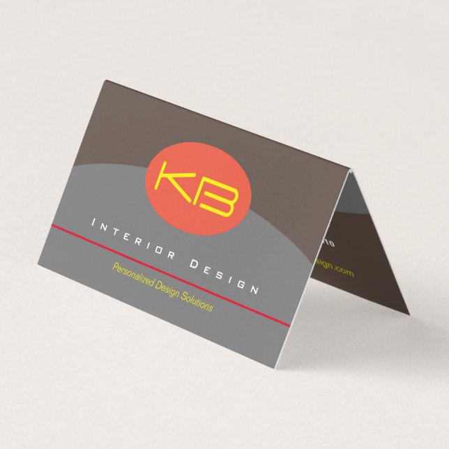 Monogramm-Design: Falsche Visitenkarte Visitenkarten (Vorderseite)