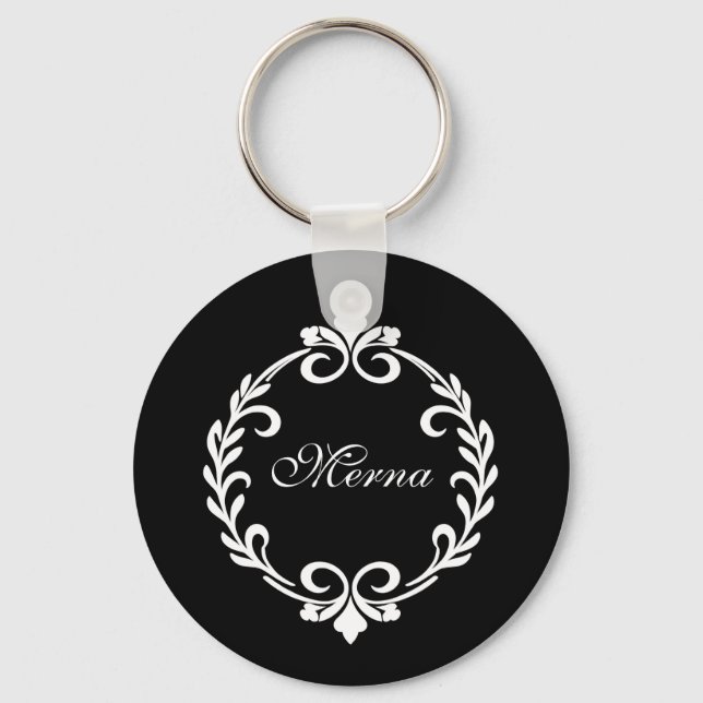 Monogramm-Design-Schlüsselanhänger Schlüsselanhänger (Vorderseite)