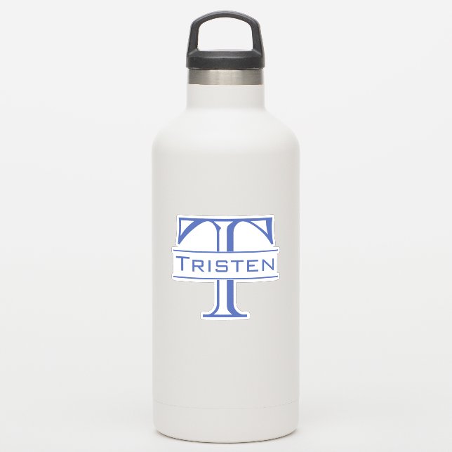Monogramm Die Custom Personalisiert Aufkleber schn (Wassserflasche)