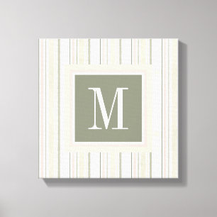 Monogramm   die Freude Aquarell-den Streifen an Leinwanddruck