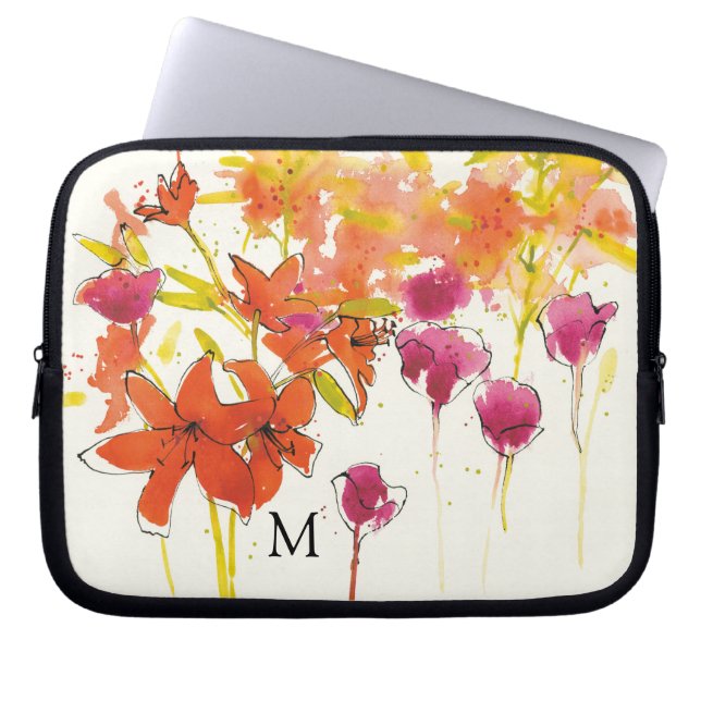 Monogramm | die Pflaume von Patty Laptopschutzhülle (Vorderseite)