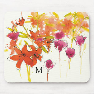 Monogramm die Pflaume von Patty Mousepad