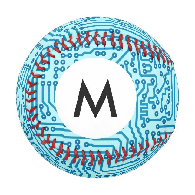 Monogramm-Digital-Schalttafel Baseball (Vorderseite Links)