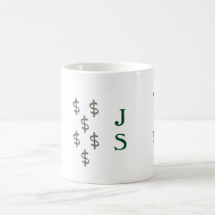 Monogramm-Dollar-Zeichen Kaffeetasse