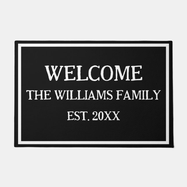 Monogramm Doormat für personalisierte Familienname Fußmatte (Vorderseite)