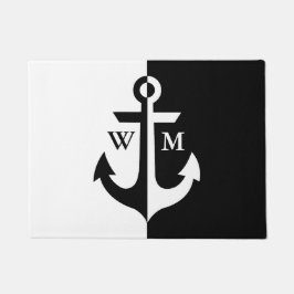 Monogramm-Doormat für Schwarz und Weiß Fußmatte