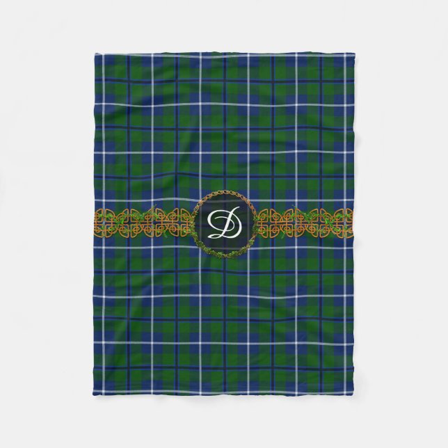 Monogramm-DouglasTartan Fleecedecke (Vorderseite)
