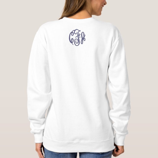 Monogramm: Drei erste Monogramm Besticktes Sweatshirt (Rückseite)