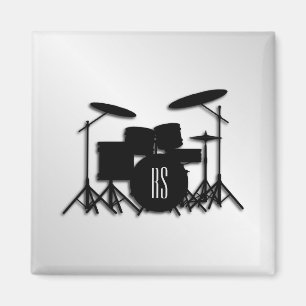 Monogramm Drum Set Silber Magnet