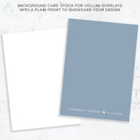 Monogramm dunkelblauer Hintergrund für Vellum-Over