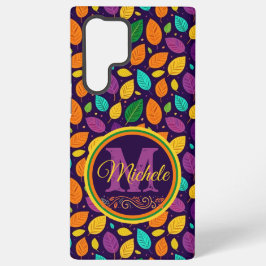 Monogramm dynamische Herbstleaves Samsung Galaxy Hülle