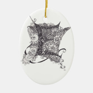 Monogramm E Keramik Ornament