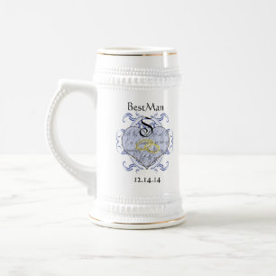 Monogramm Ehegelübde Herz Bierglas