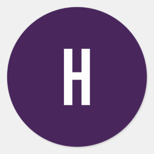Monogramm Eigenname Initial Minimalistisch Mittern Runder Aufkleber