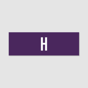 Monogramm Eigenname Initiale Minimalistisch Mitter Namensschild