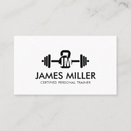 Monogramm eines coolen Fitness-Trainers Visitenkarte
