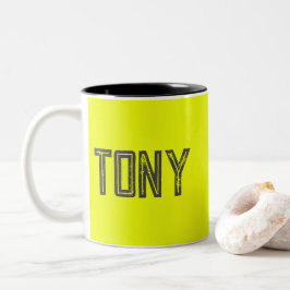 Monogramm eines Individuellen Namens mit festem Ne Zweifarbige Tasse