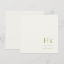 Monogramm einfaches monogrammiertes Elfenbeingold