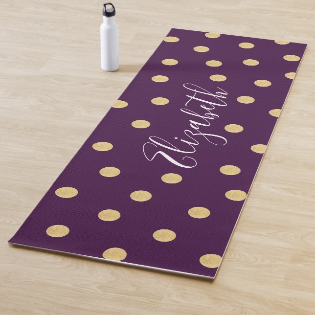 Monogramm Einmalige Lila Goldmatte Yogamatte (Beispiel)