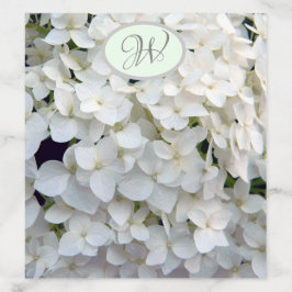 Monogramm Elegansilber auf weißem Hydrangea