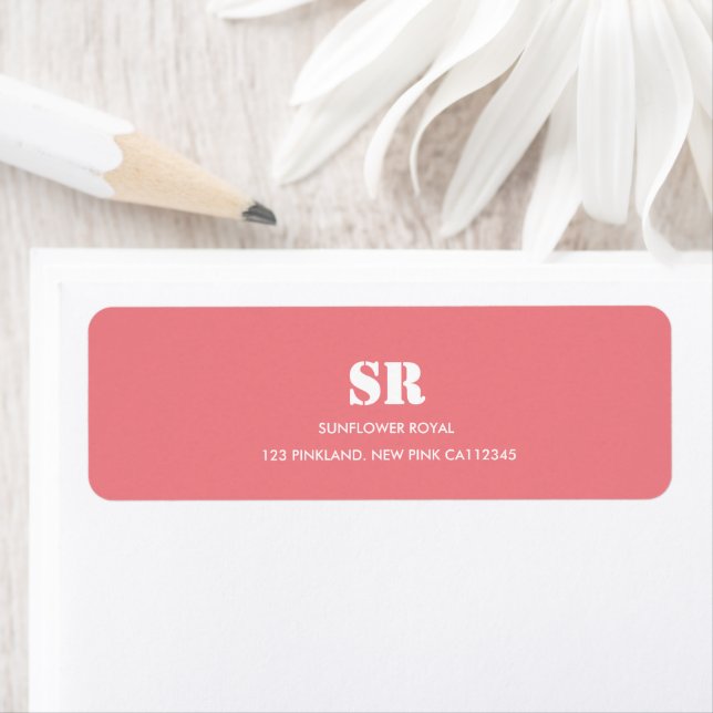 Monogramm Elegant Rosa Minimal (Insitu)