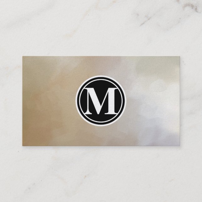 Monogramm-eleganter und abstrakter Hintergrund Visitenkarte (Vorderseite)