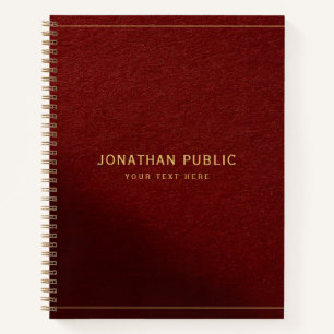 Monogramm Elegantes Gold-Text Kalligrafie Template Notizbuch