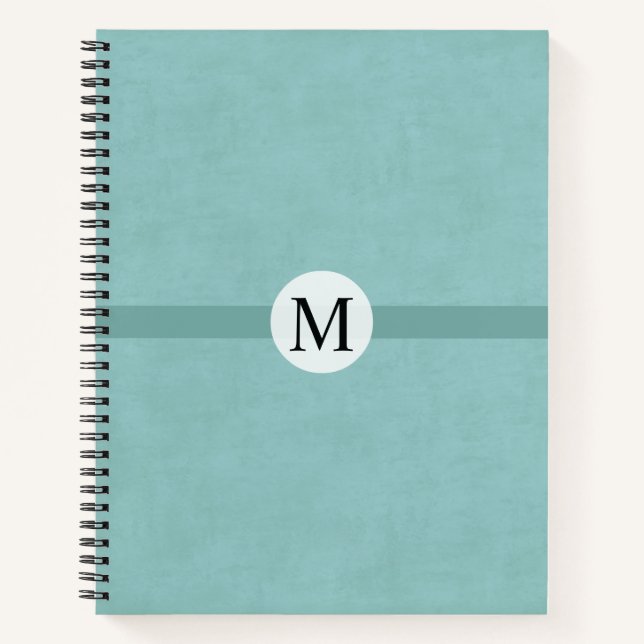 Monogramm Ente Ei grüne Zeitschrift für sie Notizbuch (Vorderseite)