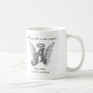 Monogramm-Erinnerungstribut-Buchstabe A Kaffeetasse