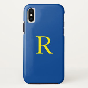 Monogramm Erstblau gelb-farbiges Bright 2020 Case-Mate iPhone Hülle