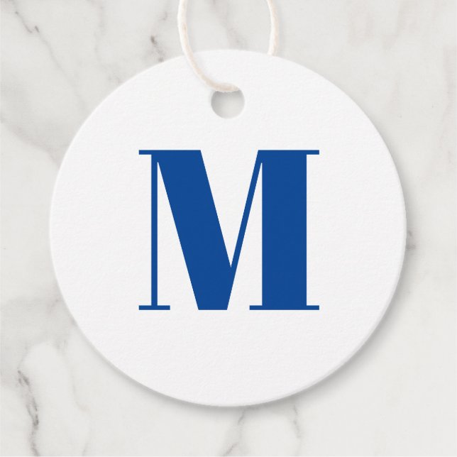 Monogramm Erstblauer Geschenk anpassen Geschenkanhänger (Vorderseite)