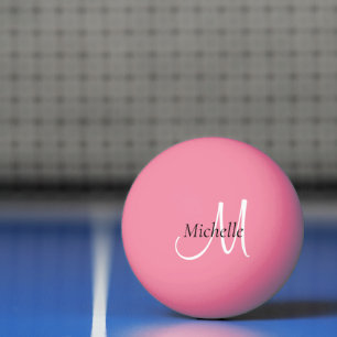 Monogramm erste moderne Vorlage dunkelorange Tischtennisball