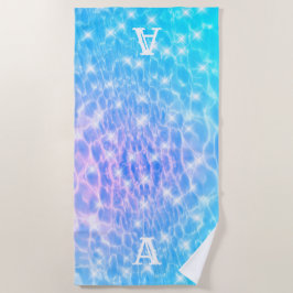 Monogramm erste Wasserrippelwasserstruktur modern Strandtuch