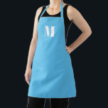 Monogramm Erstlichtblau anpassen Schürze<br><div class="desc">Anpassen monogramm erste hellblaue Schürze Unisex. Erhältlich in vielen Größen. Geeignet für Köche,  Koch,  Keramik,  Keramiken,  Kunsthandwerk,  Küche,  Kochen,  Backen,  Grillen,  Grill,  Geschäfte und Geschäfte etc.</div>