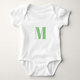 Monogramm-Erstlichtgrün anpassen Baby Strampler