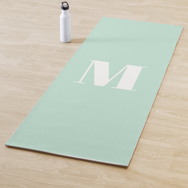 Monogramm Erstmalige Meeresfrüchte-Grüne Yogamatte (Beispiel)